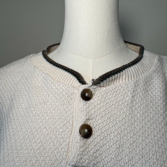 Vintage Embroidered Forrest Deer Soft Cream Crewneck Sweater - Picture 7 of 10